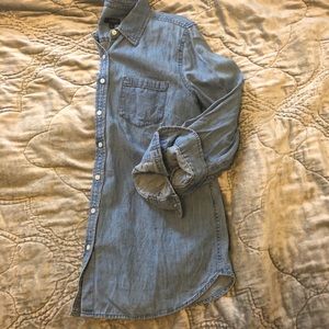 Denim button down
